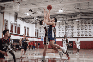 Nick Martucci attempts a shot against Nyack on Feb. 22.